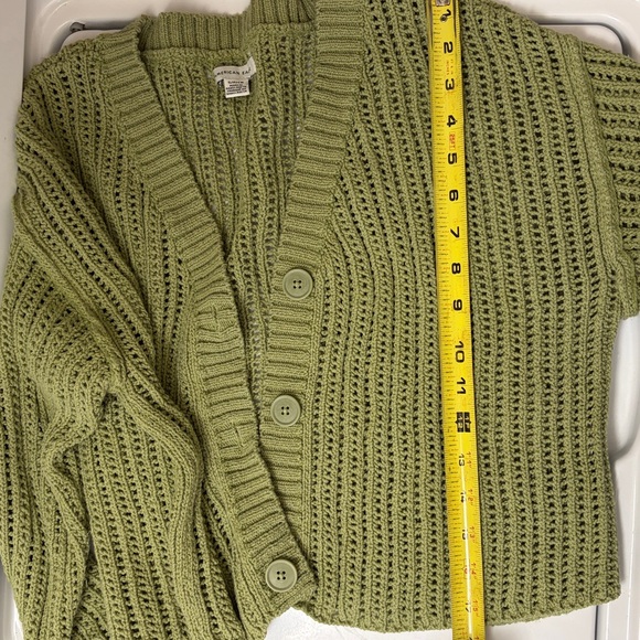 American Eagle Outfitters Olive Green Knit Cardigan - Picture 7 of 7